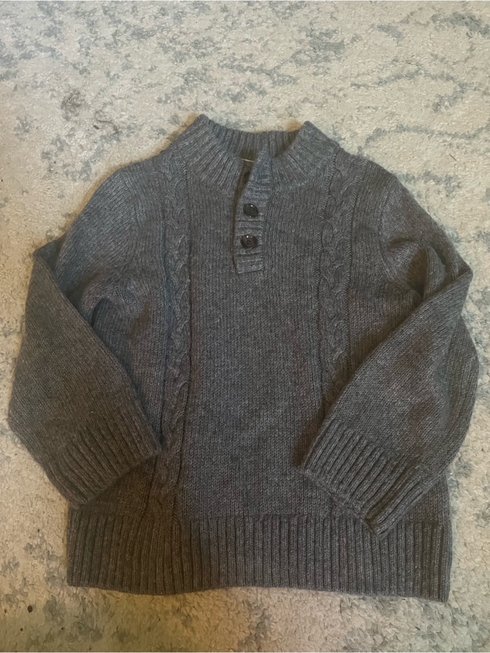 jumping beans Charcoal Gray Button-Neck Knit Sweater